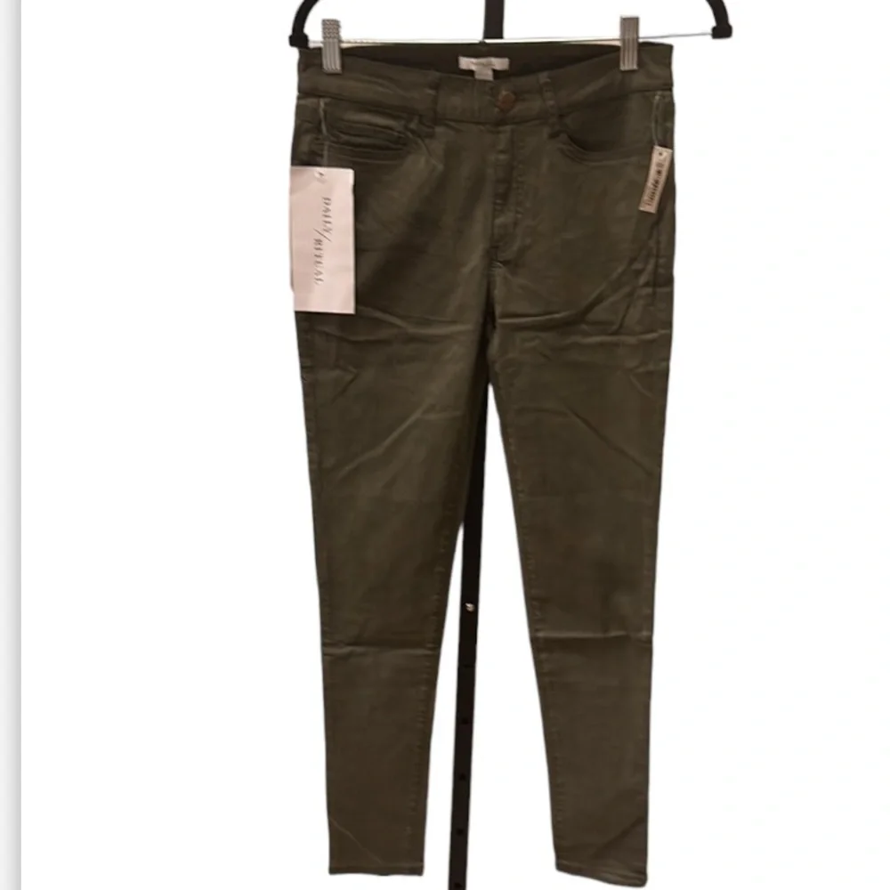 Daily Ritual Women High Rise 5-Pocket Skinny Jeans Olive/Green